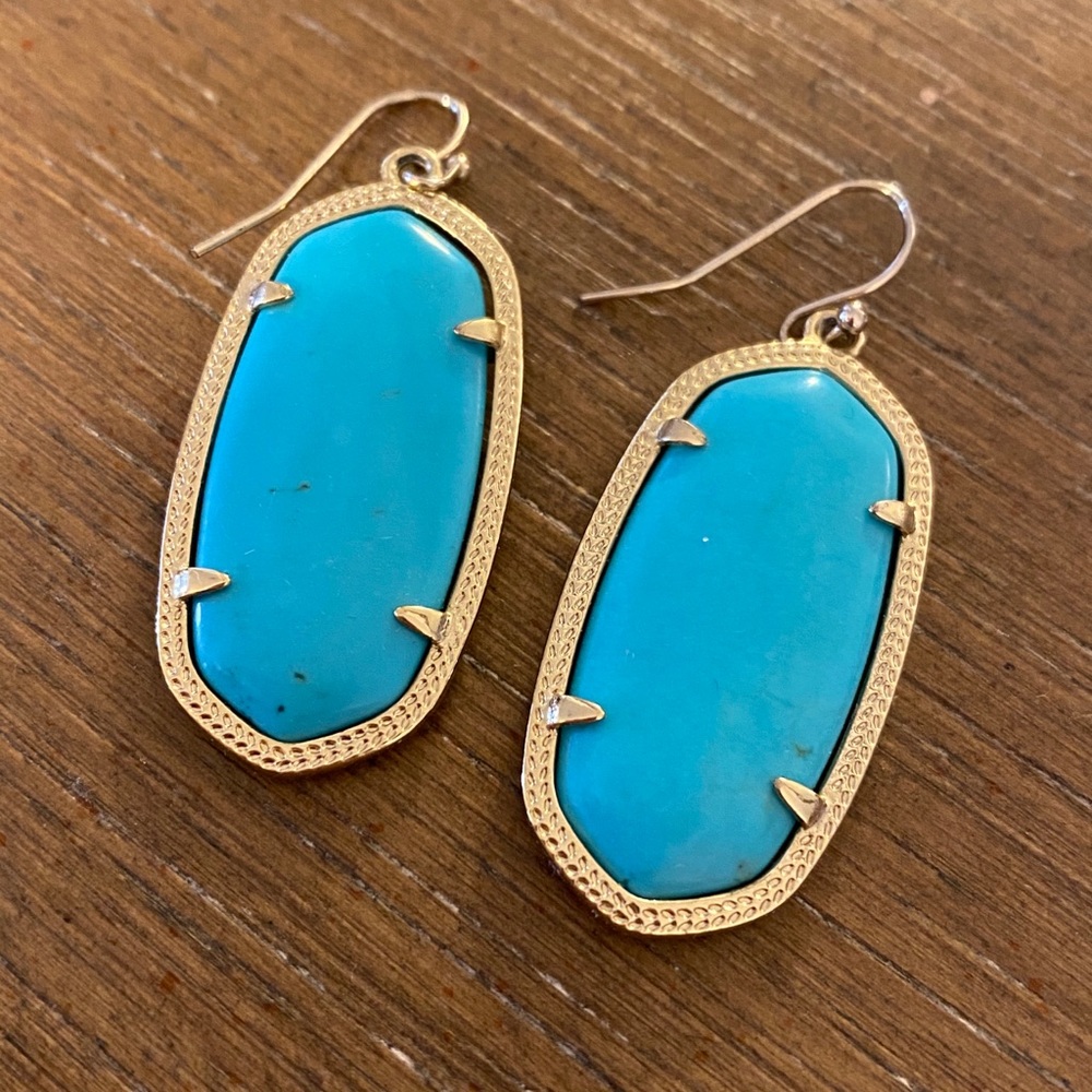 Kendra Scott - Elle Turquoise Earring w/ Gold
